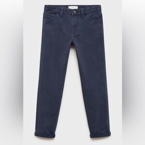 NWT Mango Boy’s Straight-Fit Cotton Trousers Color: Dark Navy Size: 10